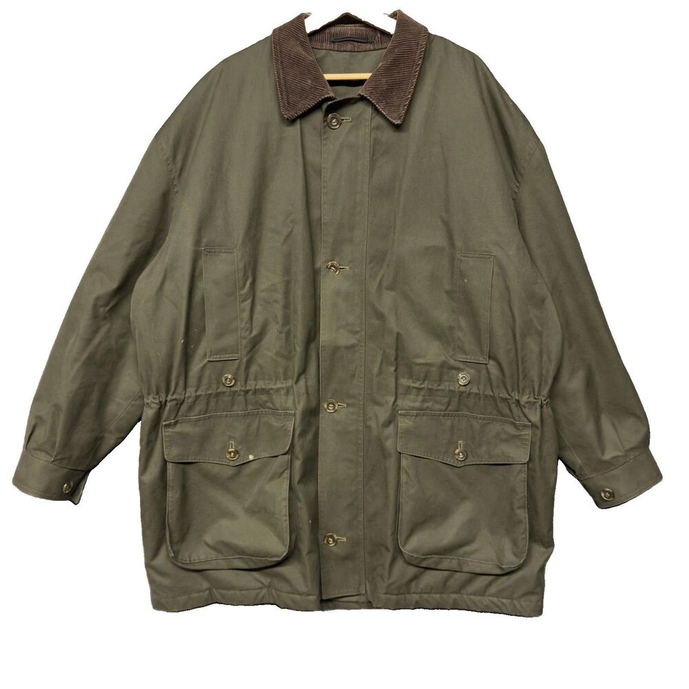 Vintage Barbour Endurance Jacket Mens C48 Olive Green Ventile Cotton A1000 Chore